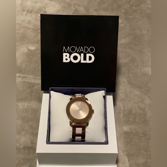 Movado Bold Rose Gold Watch. NWT!! - Picture 5 of 6